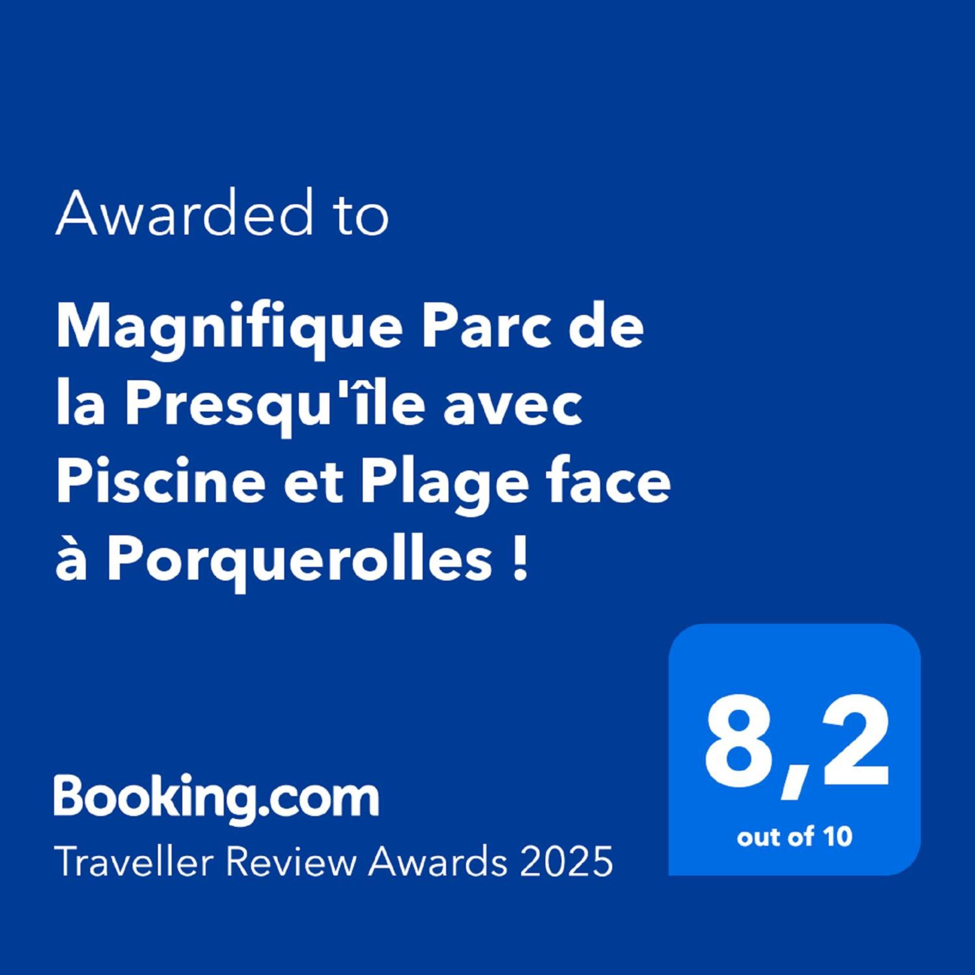 Magnifique Parc De La Presqu'Ile Avec Piscine Et Plage Face A Porquerolles ! Hyères Eksteriør billede